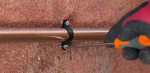 Gas pipe installation